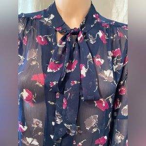 Express-Floral Sheer Blouse
